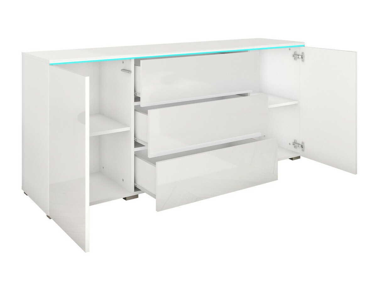 Komoda Sarasota 142 (Belo + Sjajno belo)