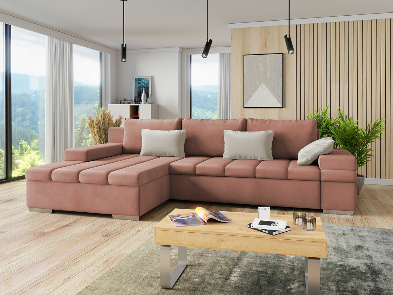 Ugaona sofa Comfivo 169 (Uttario Velvet 2955 + Uttario Velvet 2979)