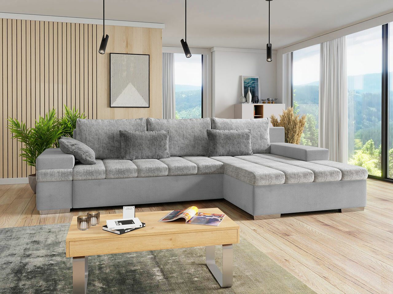 Ugaona sofa Comfivo 169 (Venus Velvet 2921 + Miu 2059 + Miu 2058)