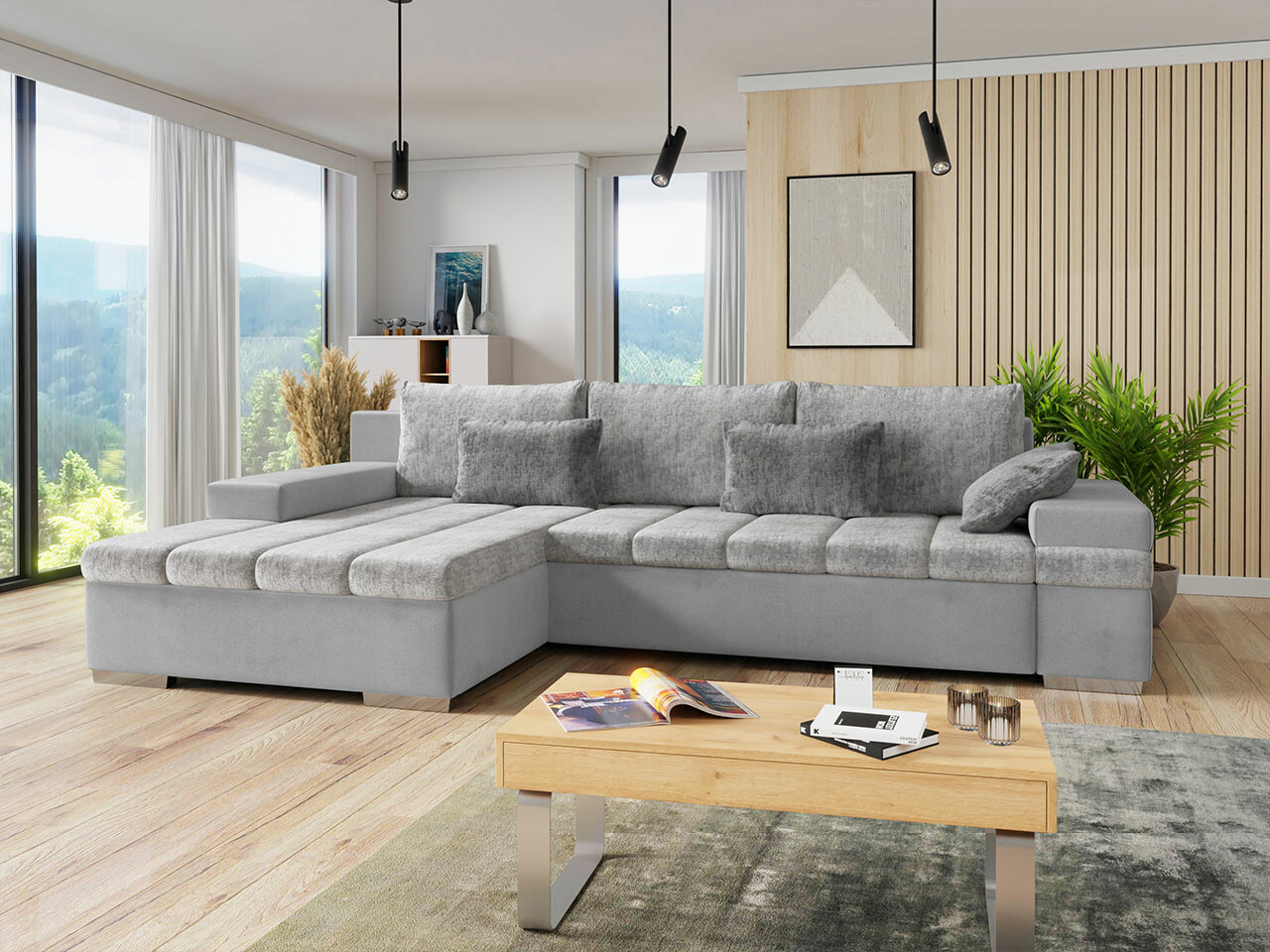 Ugaona sofa Comfivo 169 (Venus Velvet 2921 + Miu 2059 + Miu 2058)