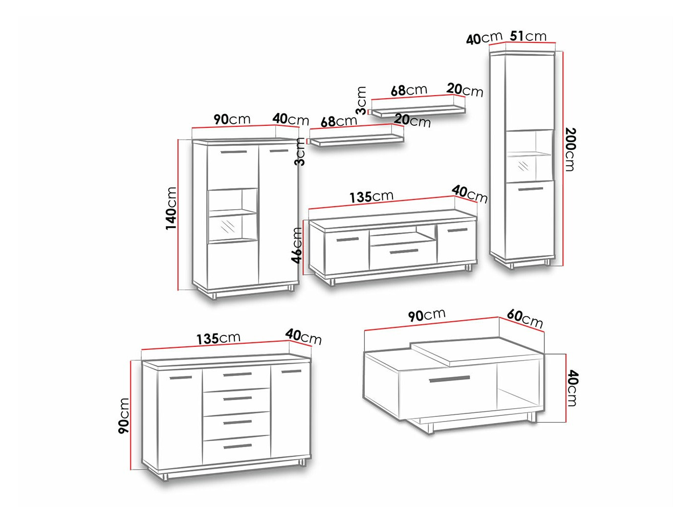 Set za dnevnu sobu Morlira 115