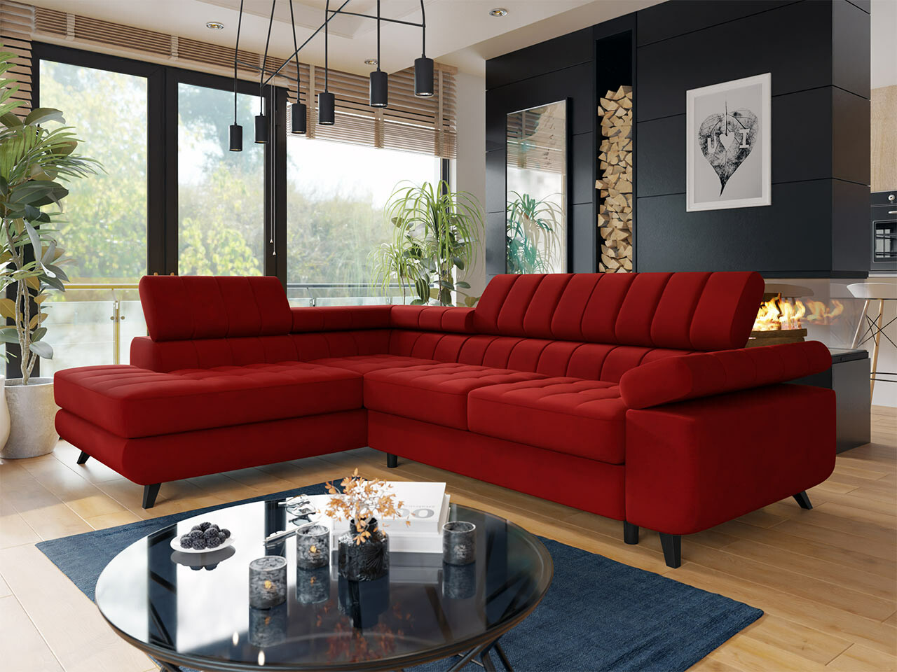 Ugaona sofa Comfivo 207 (Venus Velvet 2926)