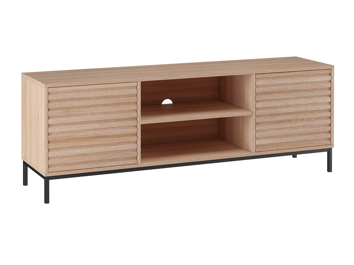 TV komoda Denton 844 (Crno + Hrast)