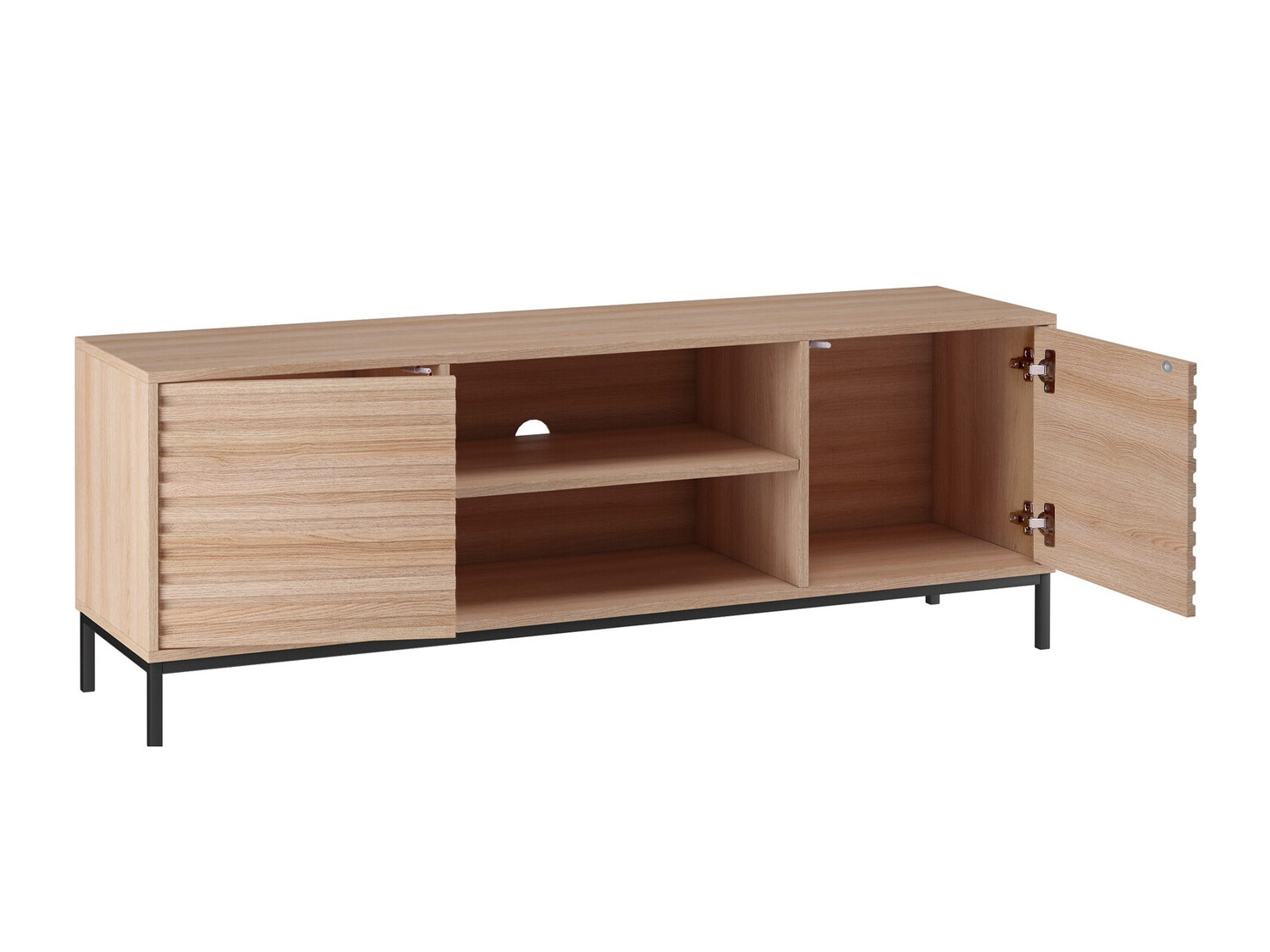 TV komoda Denton 844 (Crno + Hrast)