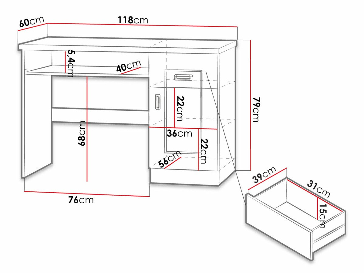 Kancelarijski sto Lircava 114 (Храст лефкас)