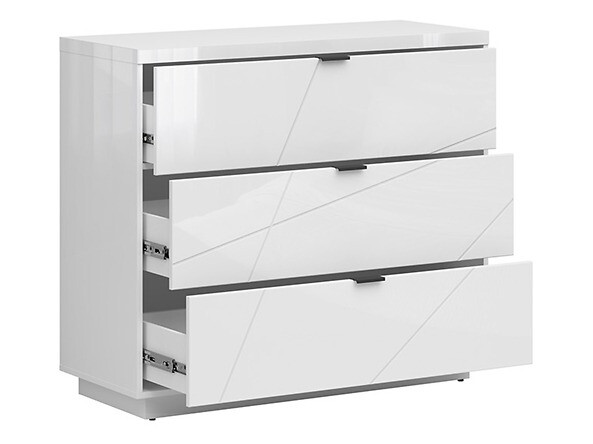 Komoda Fivale 118 (Sjajno belo + Belo)