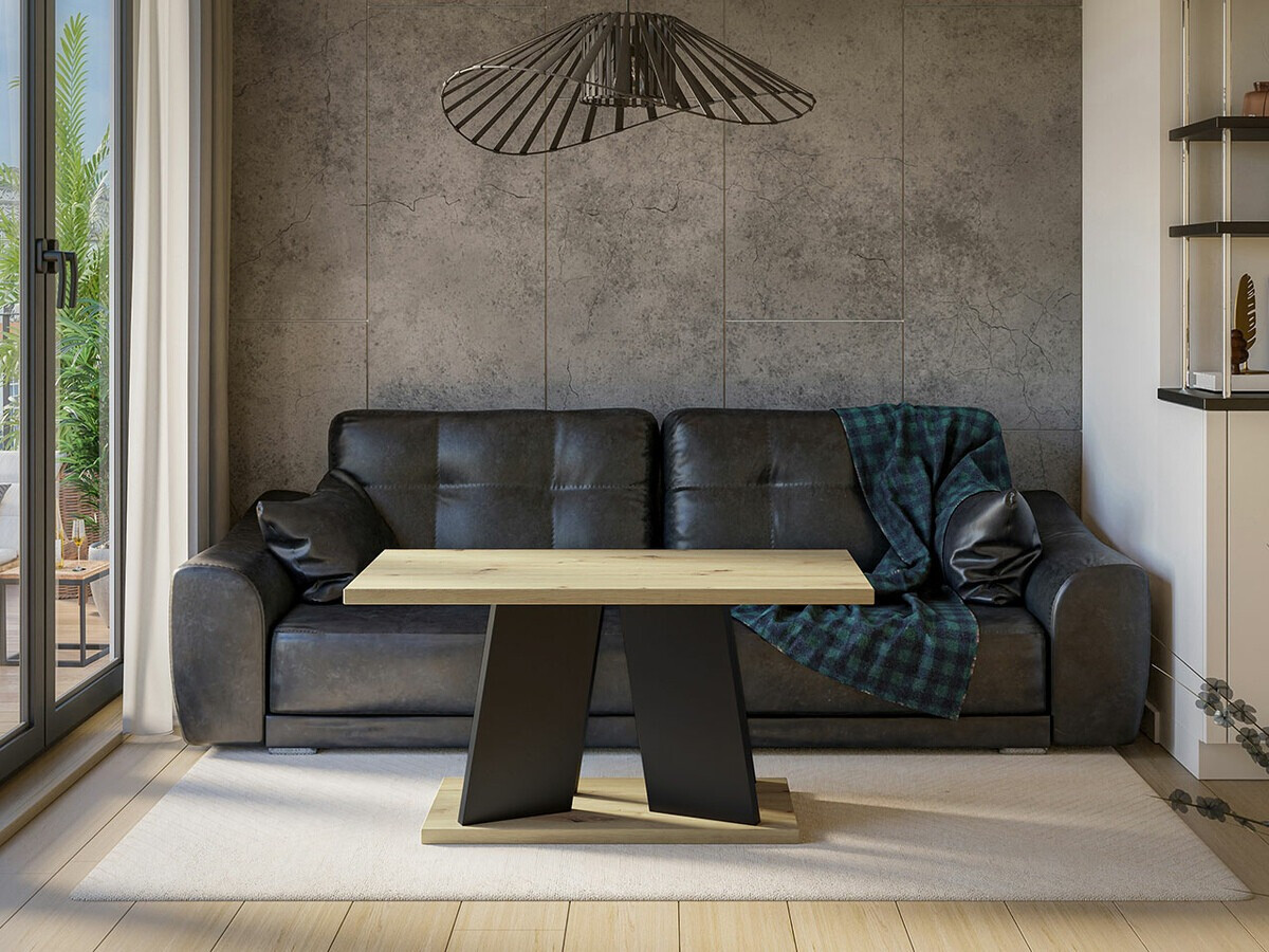 Stočić za kafu Goodyear 108 (Zanatski hrast + Crno)