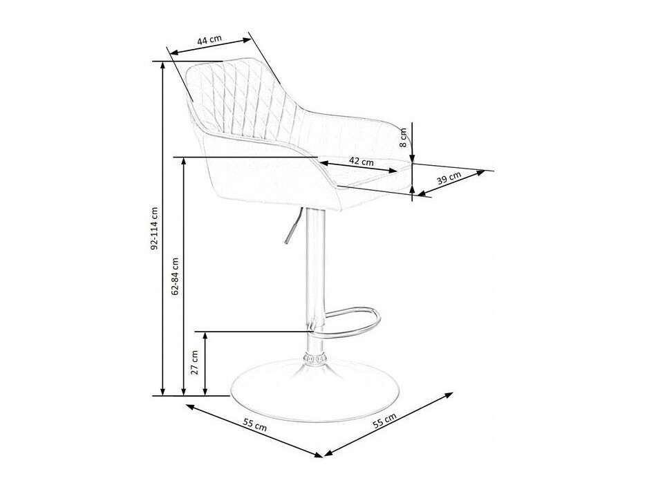 Pult stolica Houston 972 (Sivo)