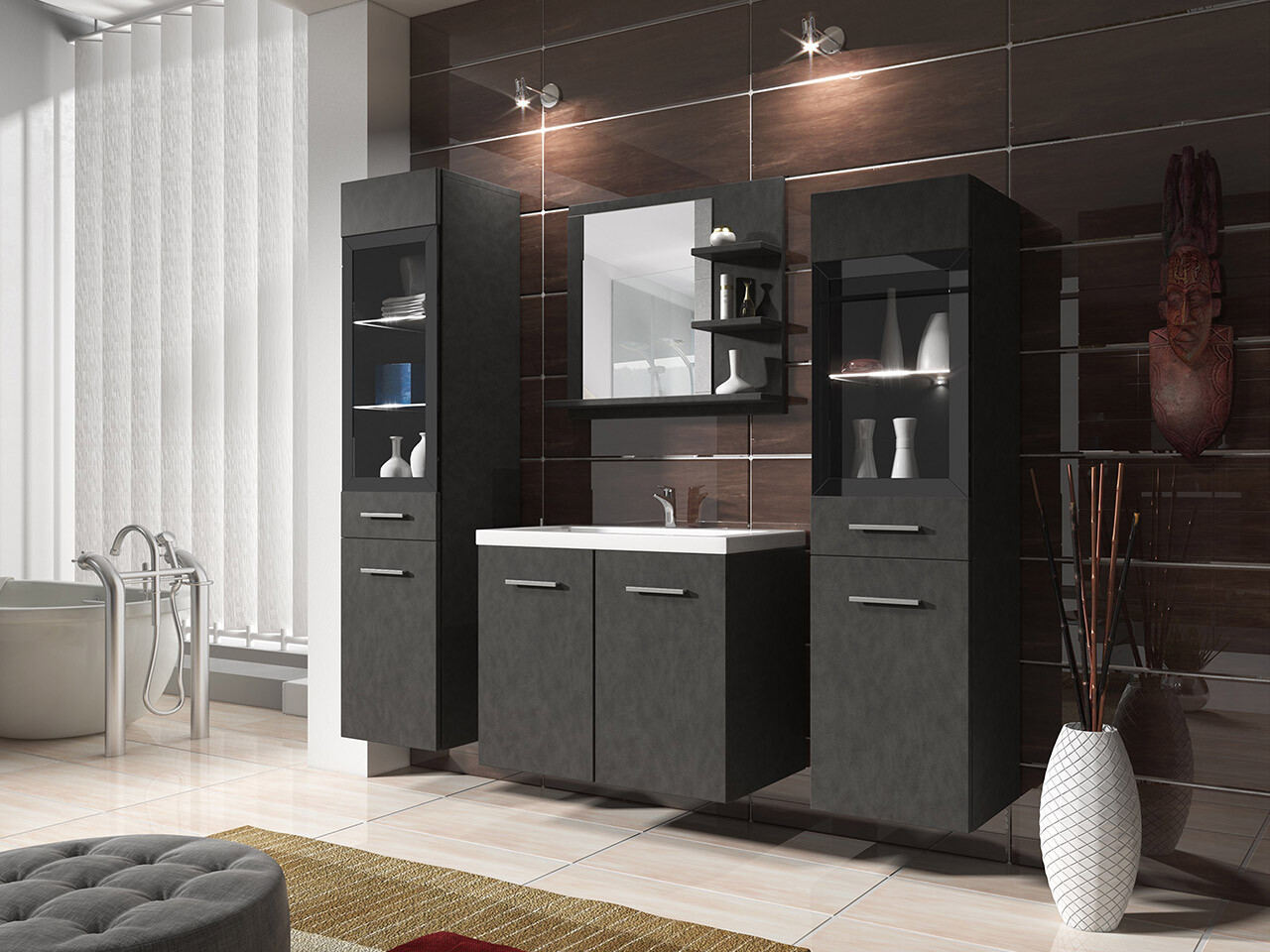 Set za kupatilo Sarasota 141 (Matera siva)