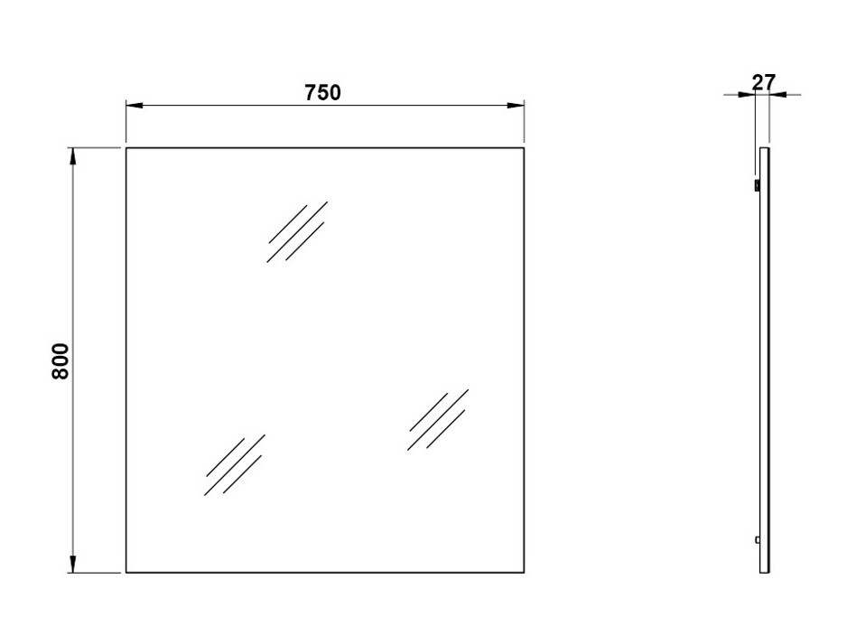 Ogledalo Salciro 107 (Belo)