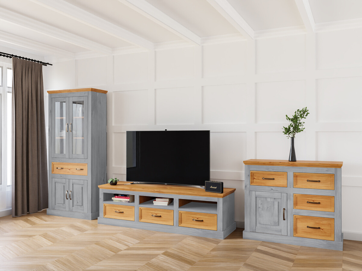Set za dnevnu sobu Tolelio 115 (Sivo + Bor)