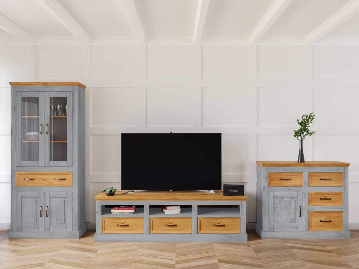 Set za dnevnu sobu Tolelio 115 (Sivo + Bor)