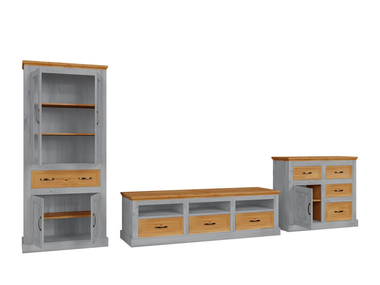 Set za dnevnu sobu Tolelio 115 (Sivo + Bor)