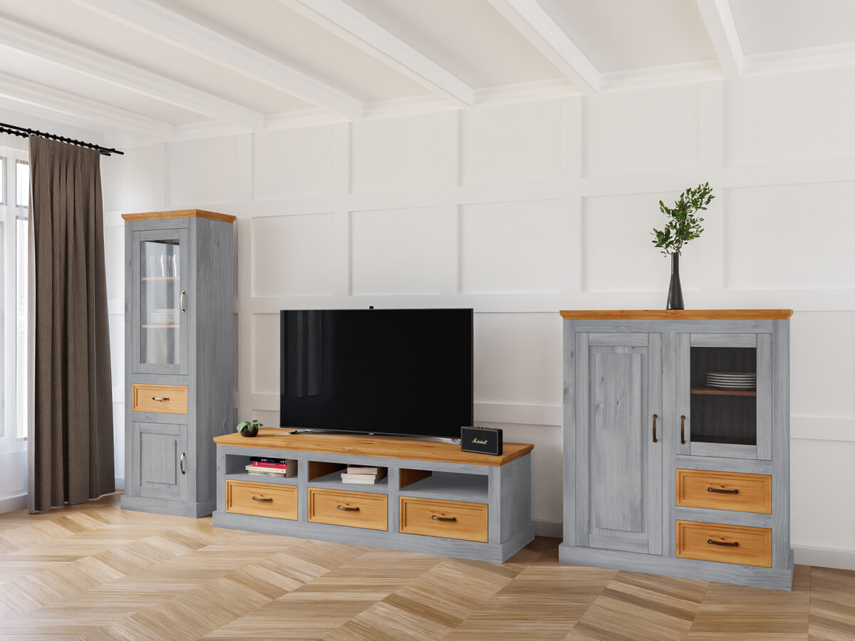 Set za dnevnu sobu Tolelio 116 (Sivo + Bor)