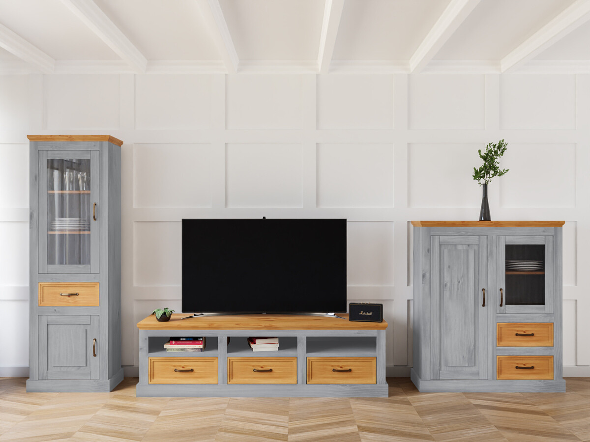 Set za dnevnu sobu Tolelio 116 (Sivo + Bor)