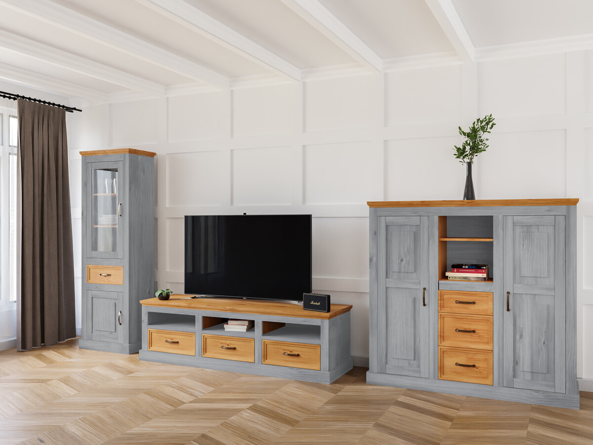 Set za dnevnu sobu Tolelio 118 (Sivo + Bor)