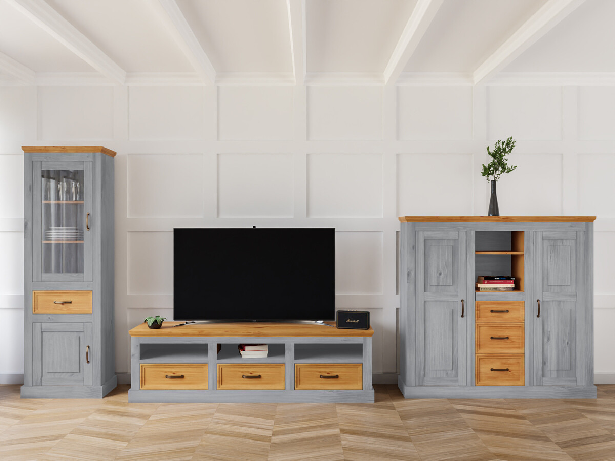 Set za dnevnu sobu Tolelio 118 (Sivo + Bor)
