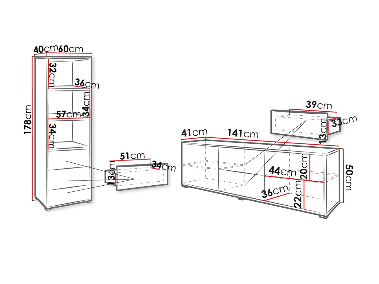 Set za dnevnu sobu Comfivo Fersoe 111 (Belo)