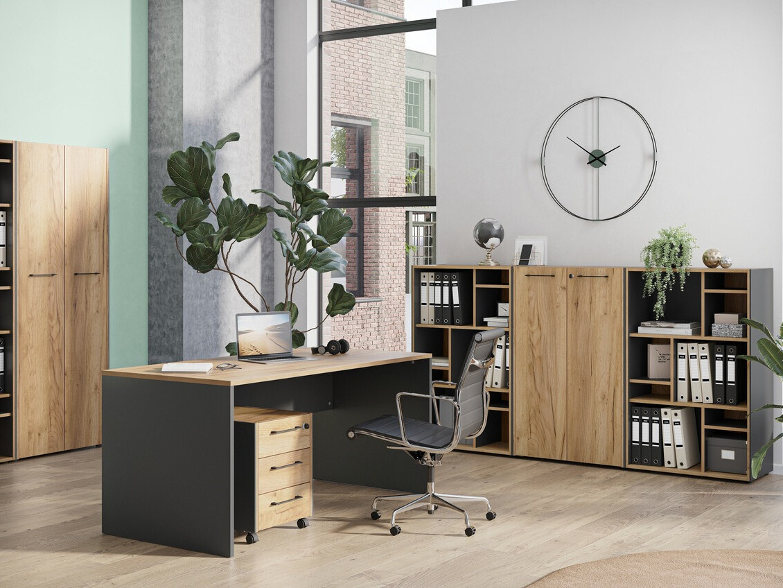 Pokretna kaseta Fivcalu 100 (Navarra hrast + Grafit)