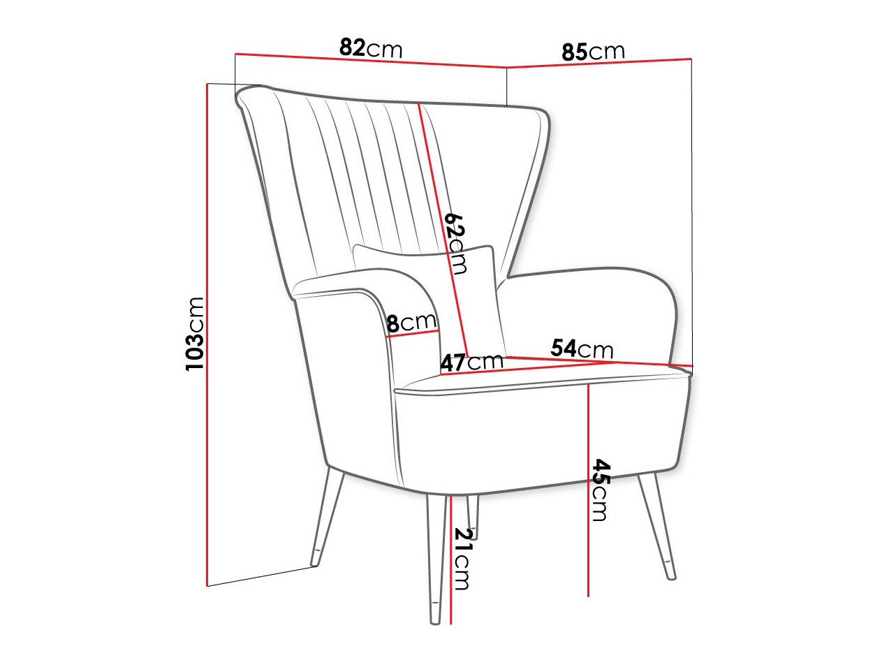 Fotelja Orem 111 (Magic Velvet 2201)
