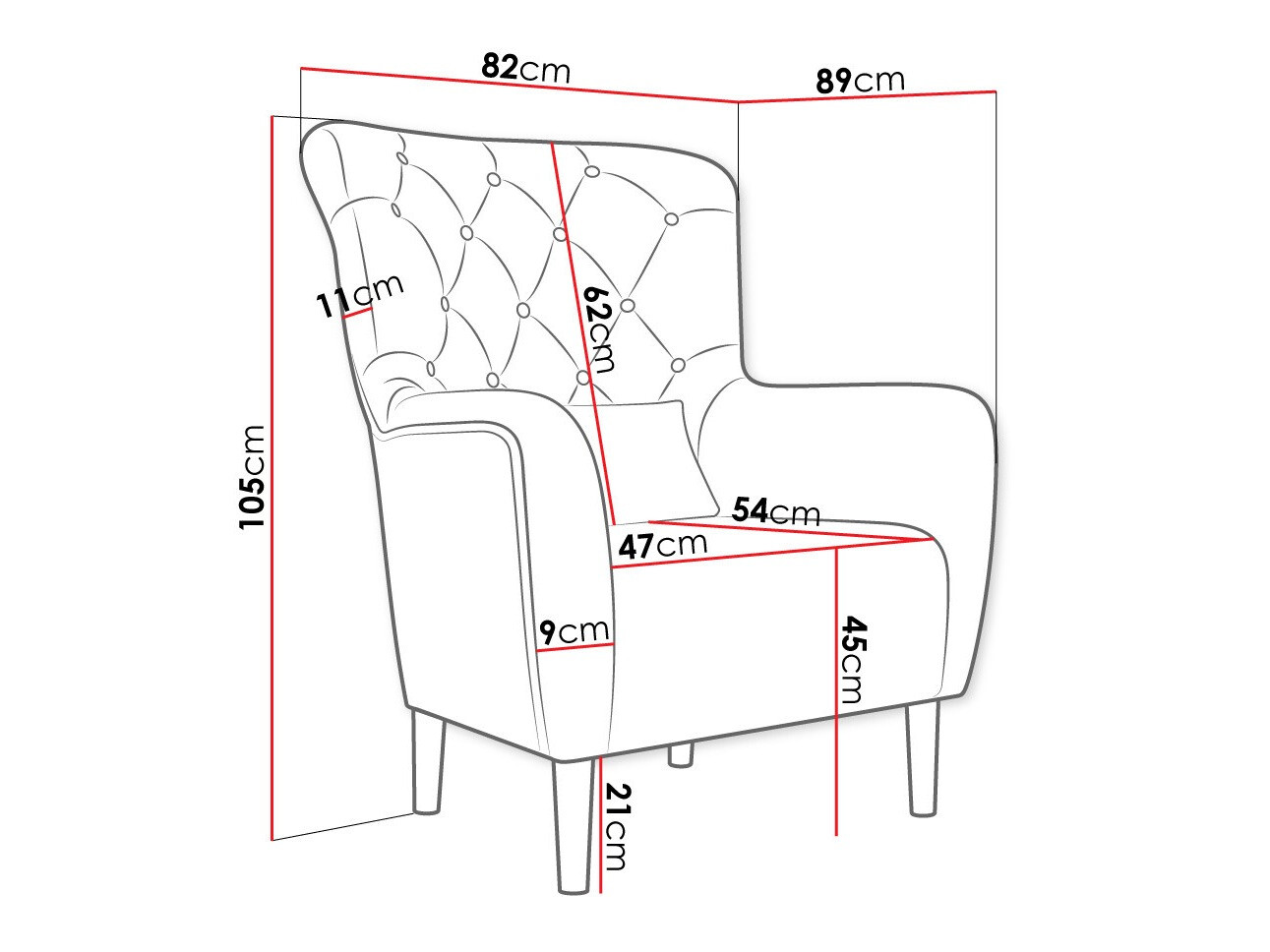 Fotelja Orem 113 (Magic Velvet 2201)