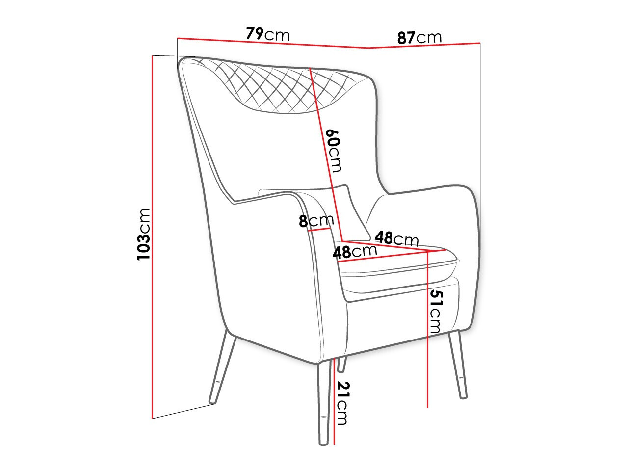 Fotelja Orem 114 (Magic Velvet 2225)