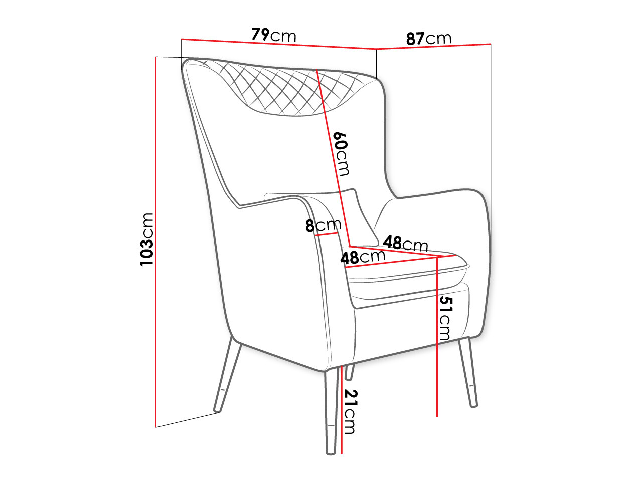 Fotelja Orem 114 (Magic Velvet 2234)