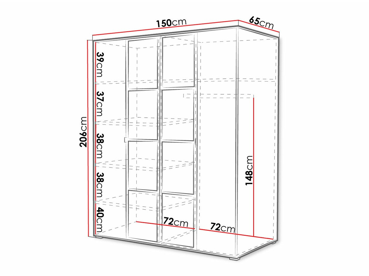 Ormar Toledo 117 (Belo + Crno)