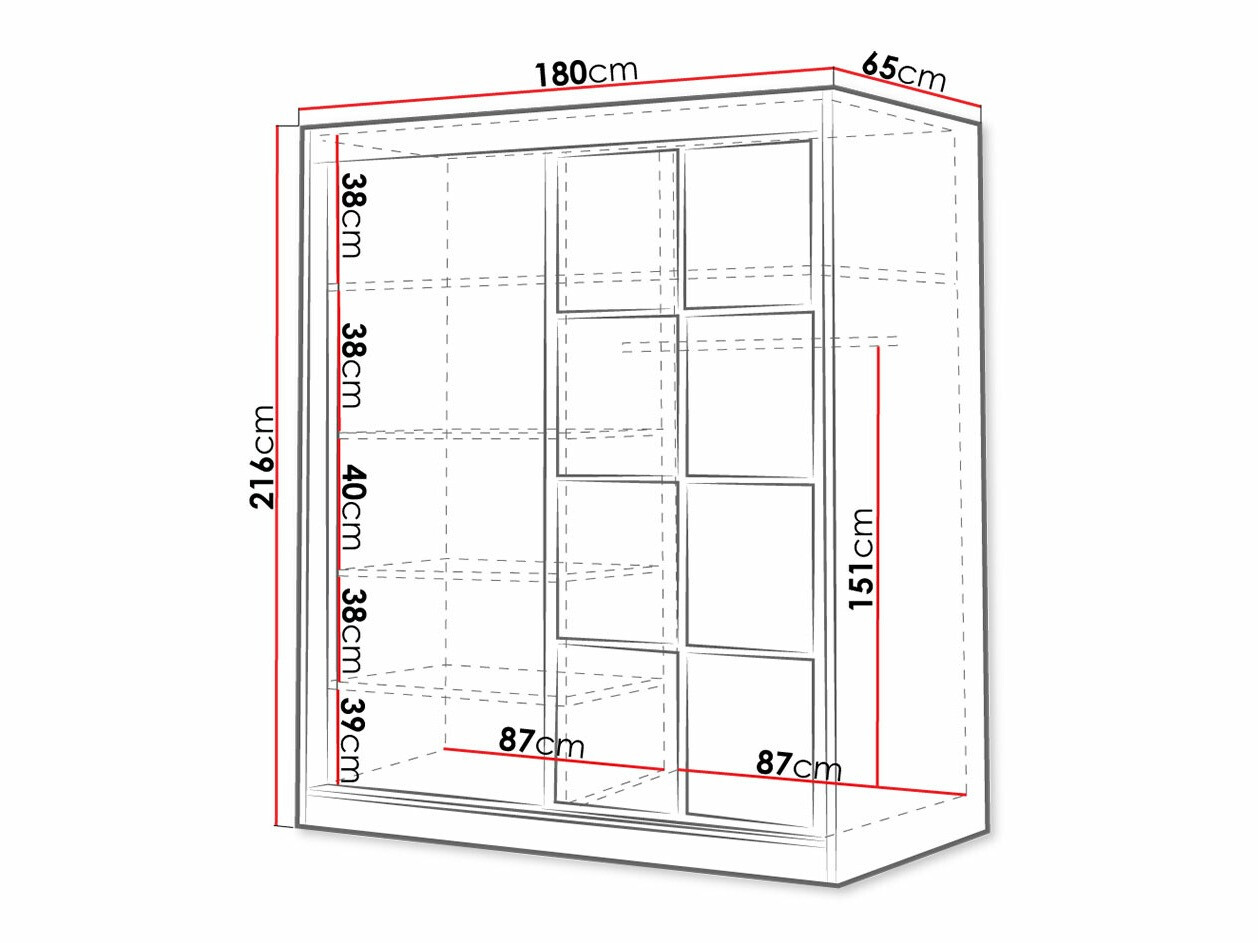 Ormar Toledo 118 (Belo + Crno)