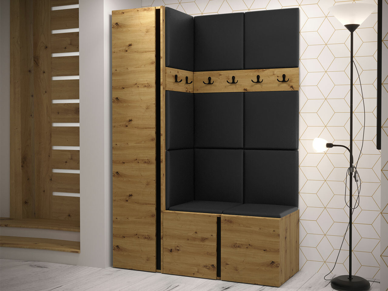 Set za hodnik Hartford 471 (Artisan hrast)