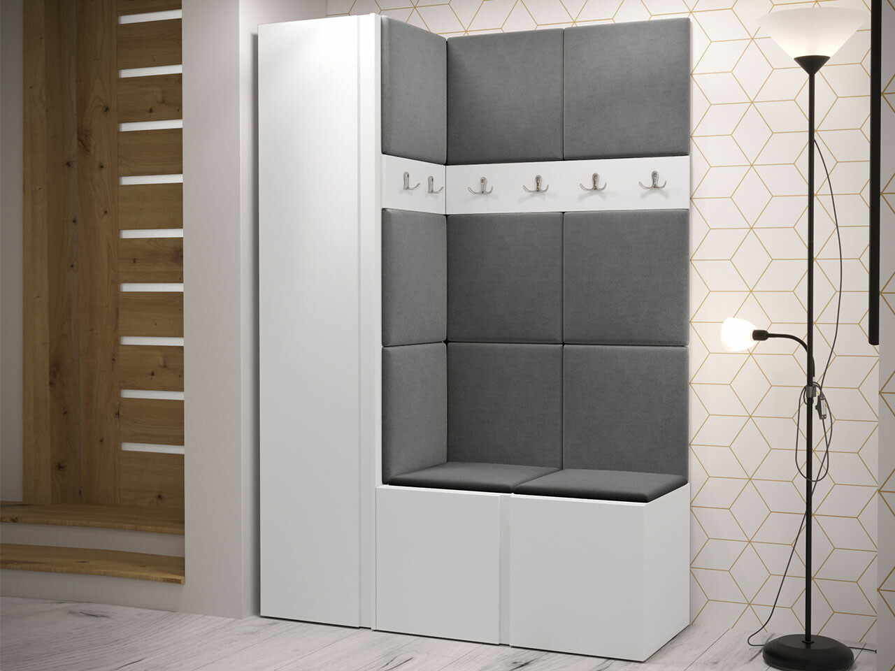 Set za hodnik Hartford 471 (Belo)