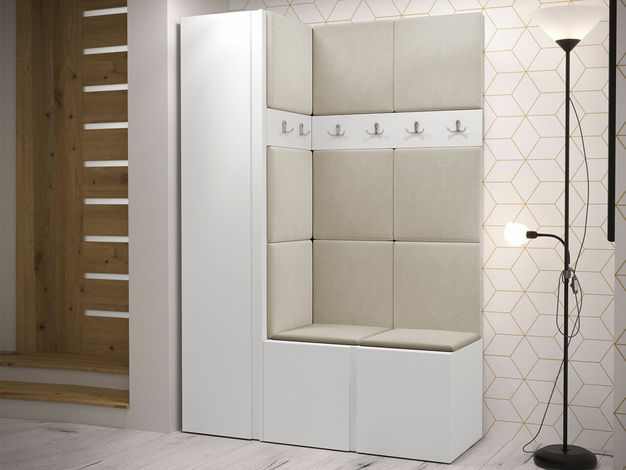 Set za hodnik Hartford 471 (Belo)