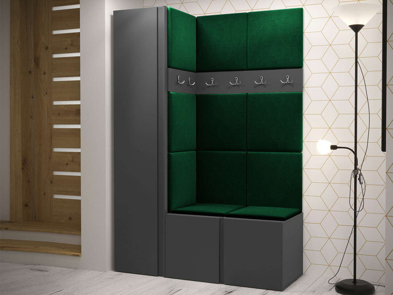 Set za hodnik Hartford 471 (Graphite)