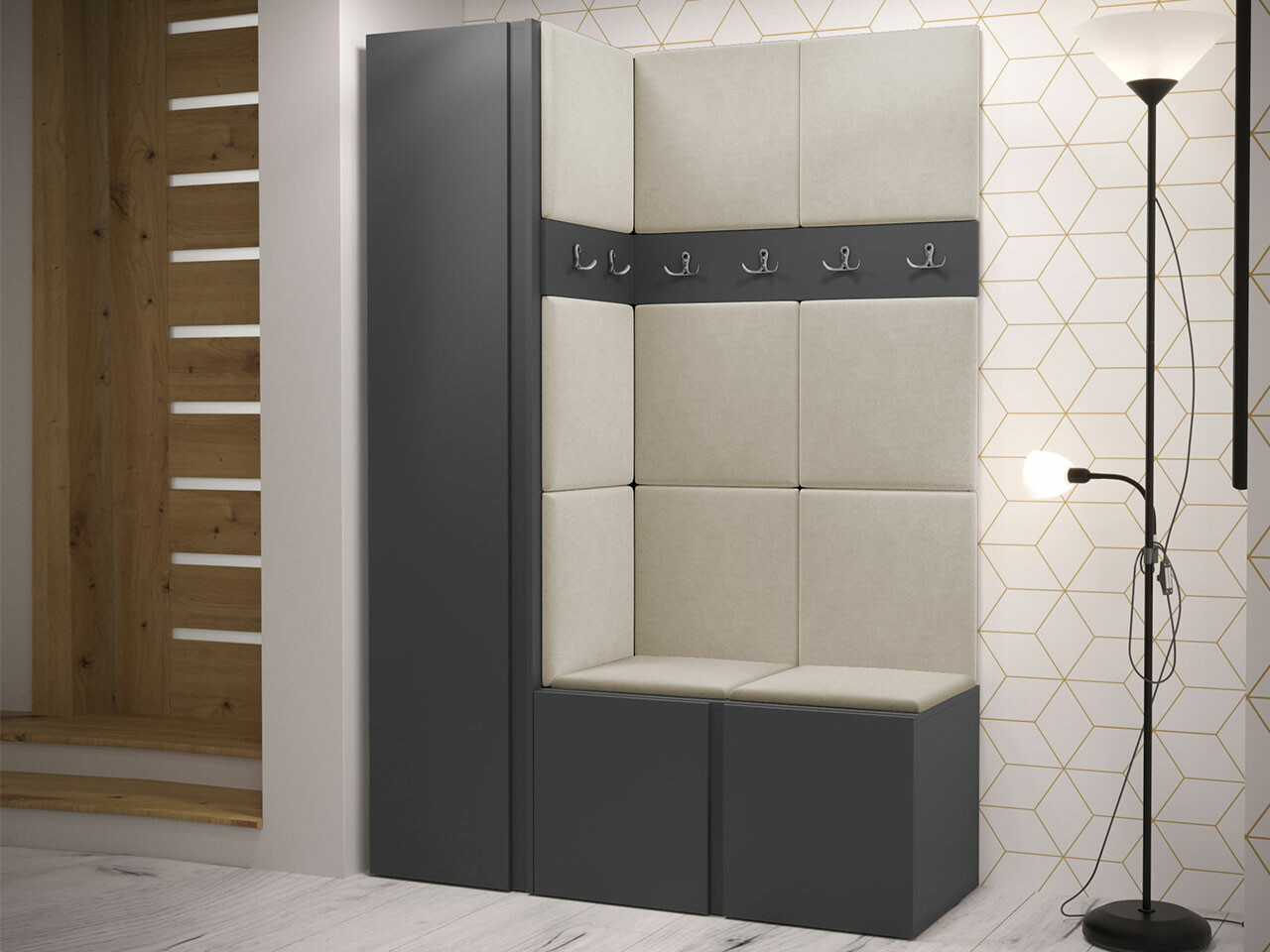 Set za hodnik Hartford 471 (Graphite)