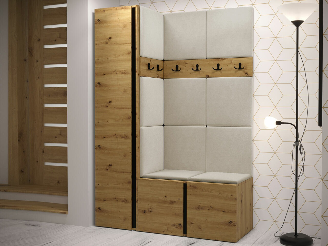 Set za hodnik Hartford 471 (Zanatski hrast)