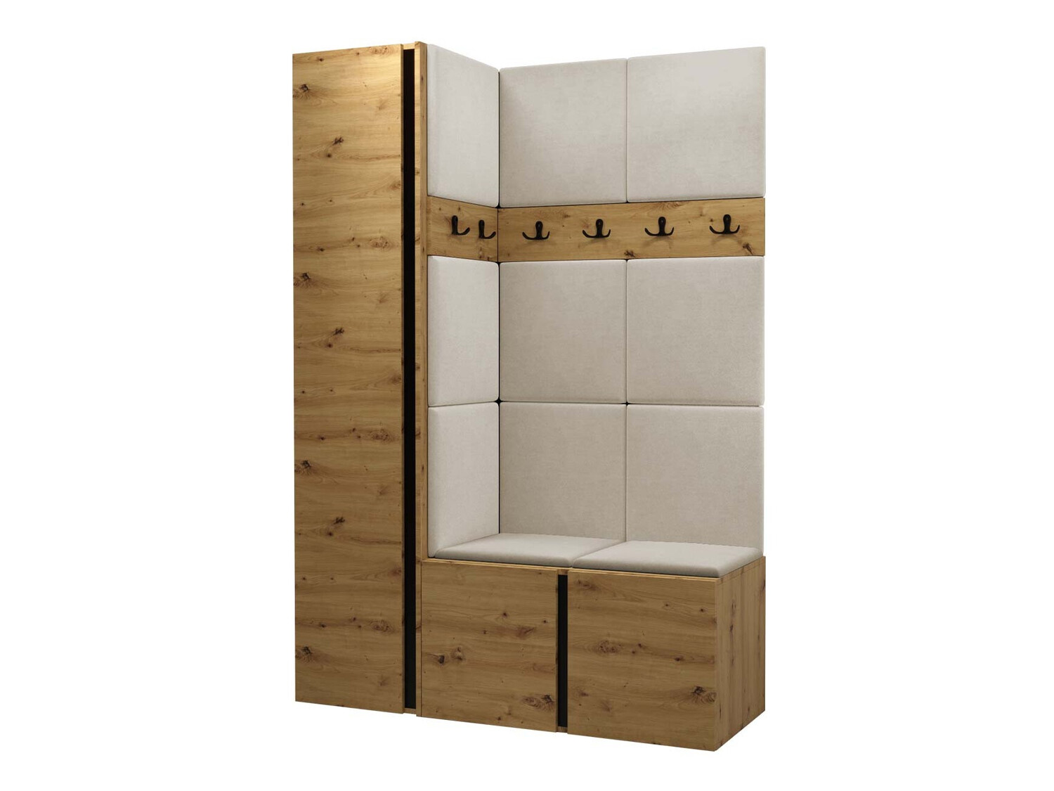 Set za hodnik Hartford 471 (Zanatski hrast)