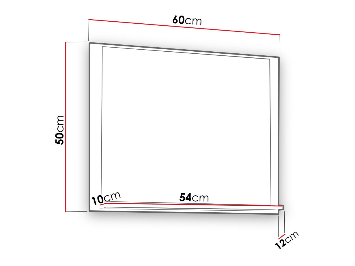 Ogledalo za kupatilo Baltesi 119 (Zanatski hrast)