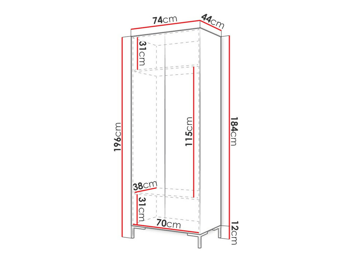 Ormar Tivsoa 109 (Craft hrast + Crno)