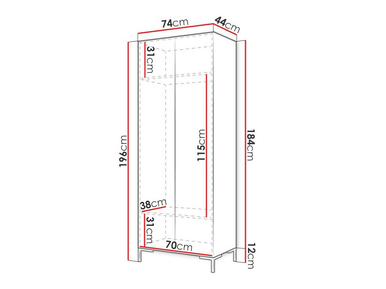 Ormar Tivsoa 110 (Craft hrast + Crno)