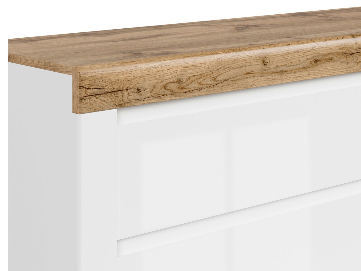 Komoda Sonsoru 100 (Belo + Sjajno belo + Hrast Votan)