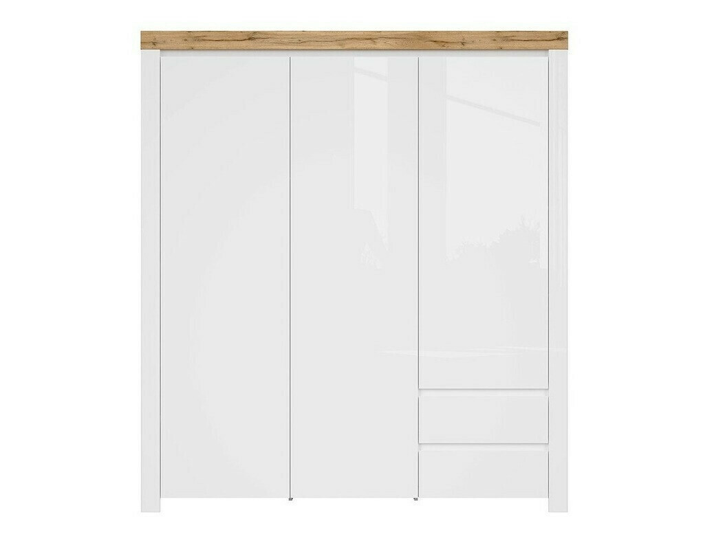 Ormar Sonsoru 120 (Belo + Sjajno belo + Hrast Votan)