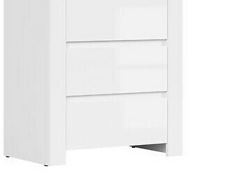 Polica Sonsoru 106 (Belo + Sjajno belo + Hrast)