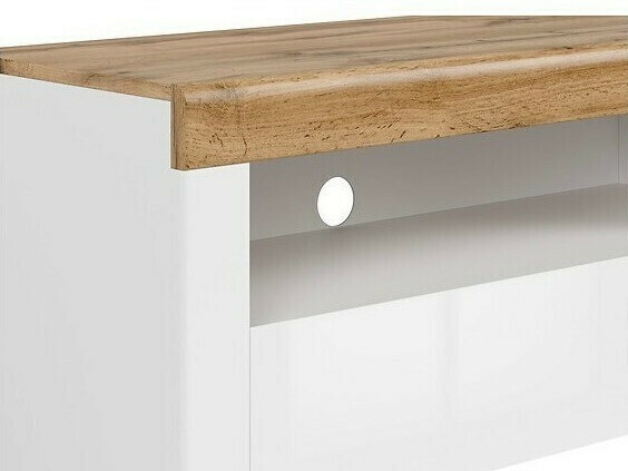 TV sto Sonsoru 107 (Belo + Sjajno belo + Вотан храст)