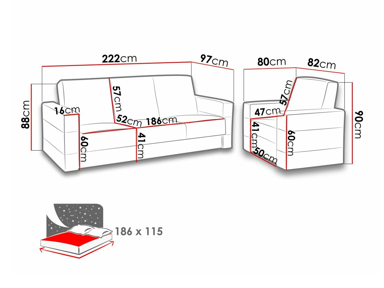 Set tapaciranog nameštaja Providence 171 (Soft 011 + Lux 05)