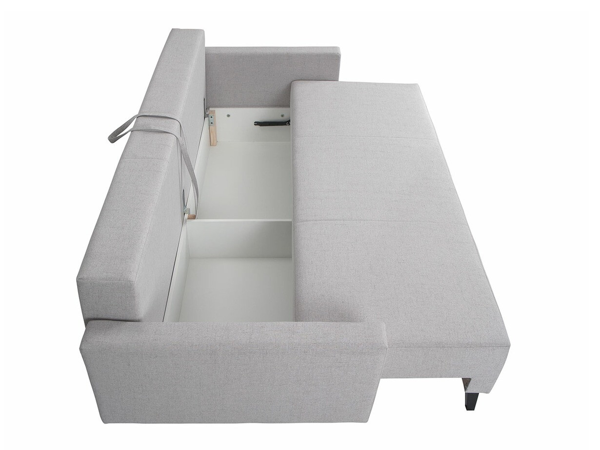 Sofa na razvlačenje Delbene 129 (Aura 23 + Sjajno crna)