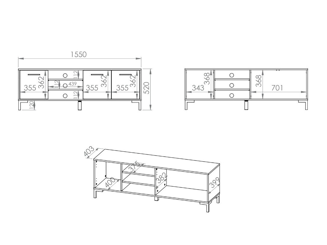 TV komoda Larnolo 117
