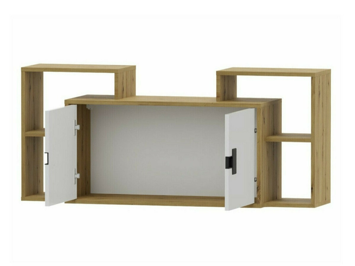 Zidni ormarić Florevi 107 (Sjaj siva + Zanatski hrast)