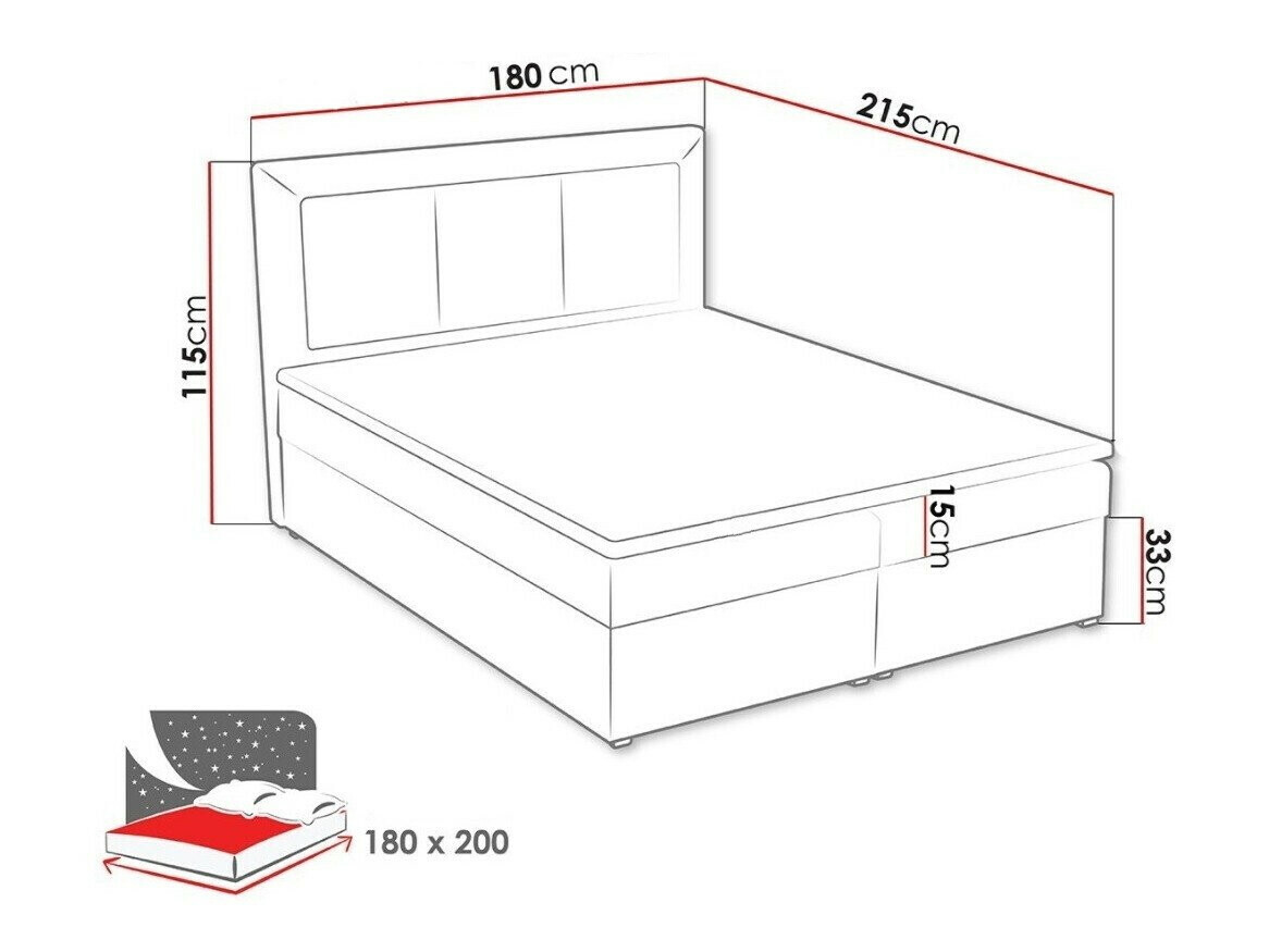 Boxspring krevet Pomona 114 (Victoria 14 853)