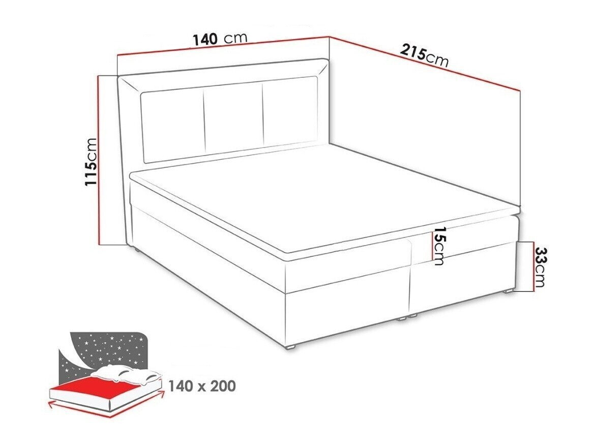 Boxspring krevet Pomona 114 (Victoria 14 863)