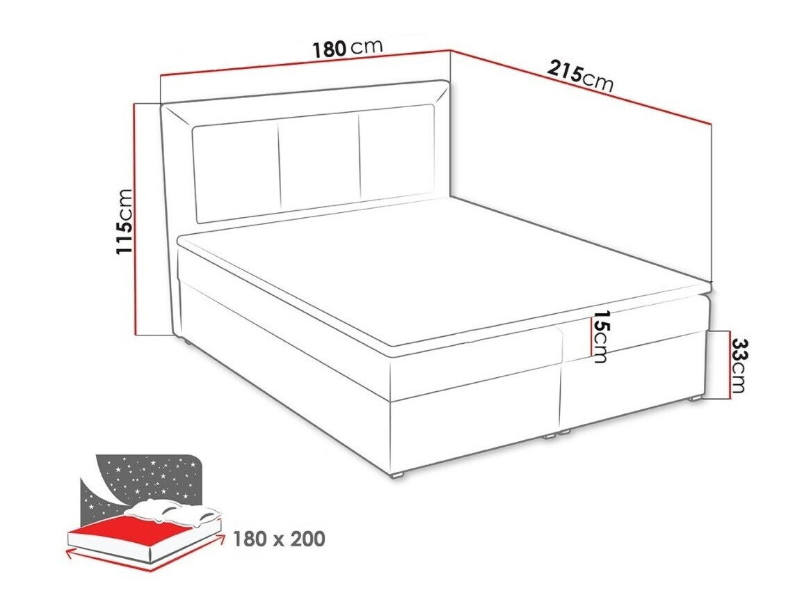 Boxspring krevet Pomona 114 (Victoria 14 864)